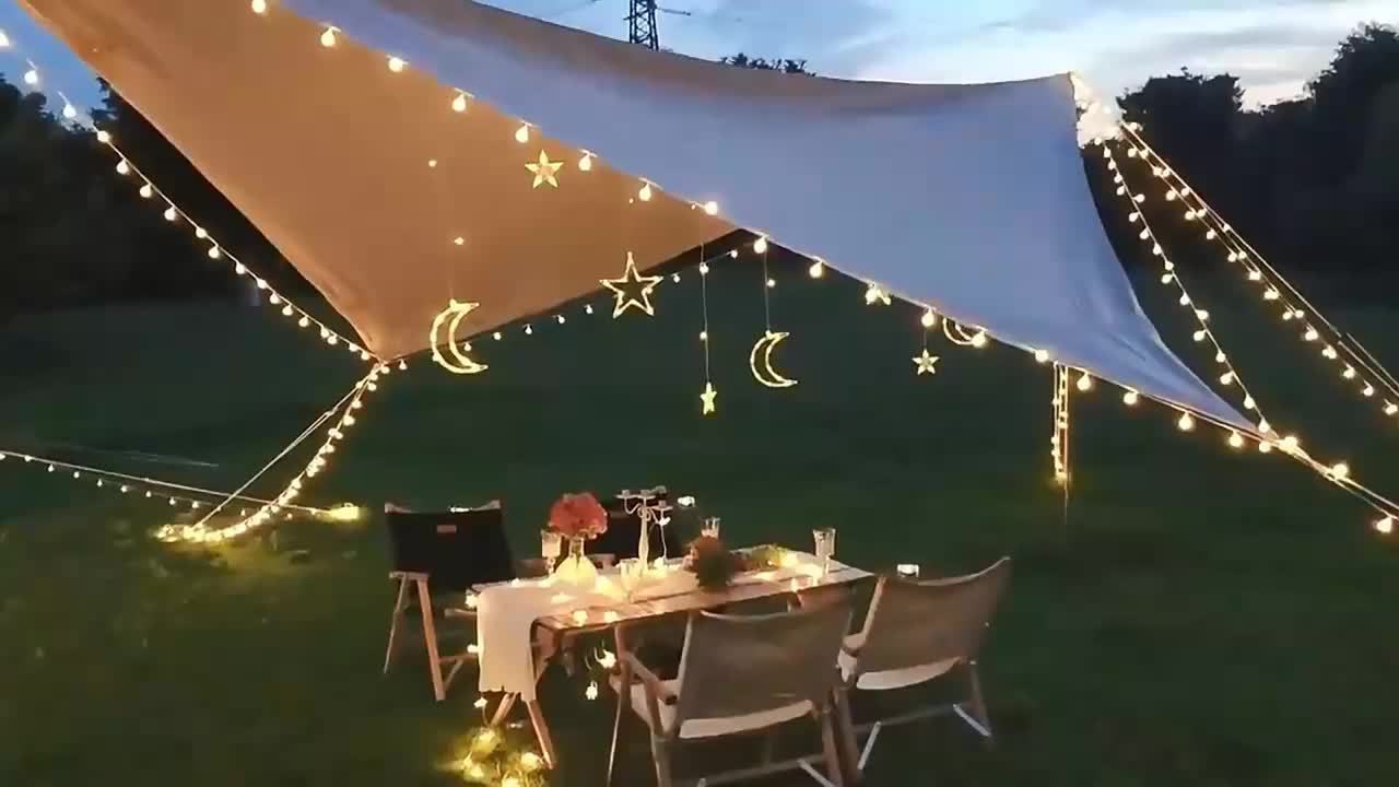 138LED Solar Curtain Lights - Outdoor Light Strings with USB Rechargeable, 8 Lighting Modes, Timer, Remote, Twinkle Fairy Lights for Patio, Gazebo, Ramadan, Porch, Window, Backyard, Tent