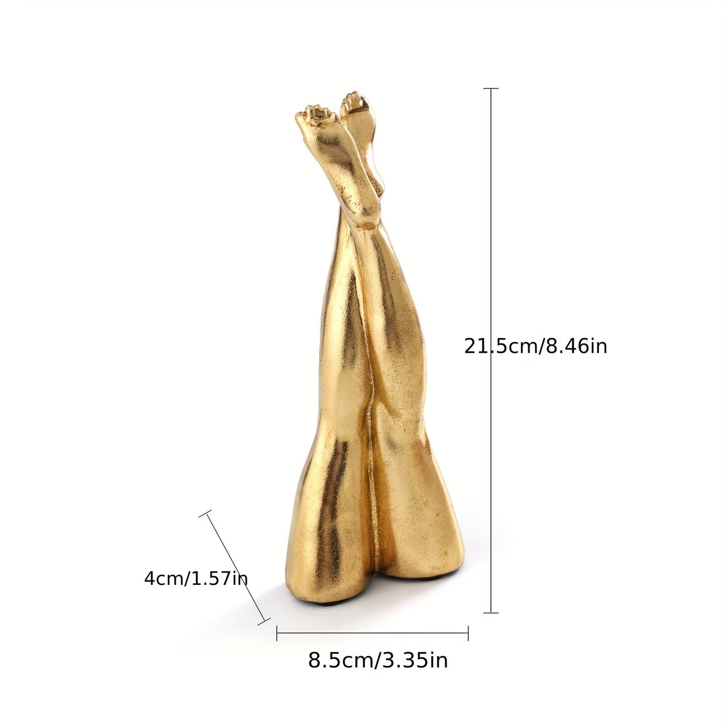 Golden Abstract Leg Sculpture - Resin Home Decor Accent for Living Room, Office Desk & Wine Cabinet - Versatile Indoor/Outdoor Ornament, Perfect Holiday Gift