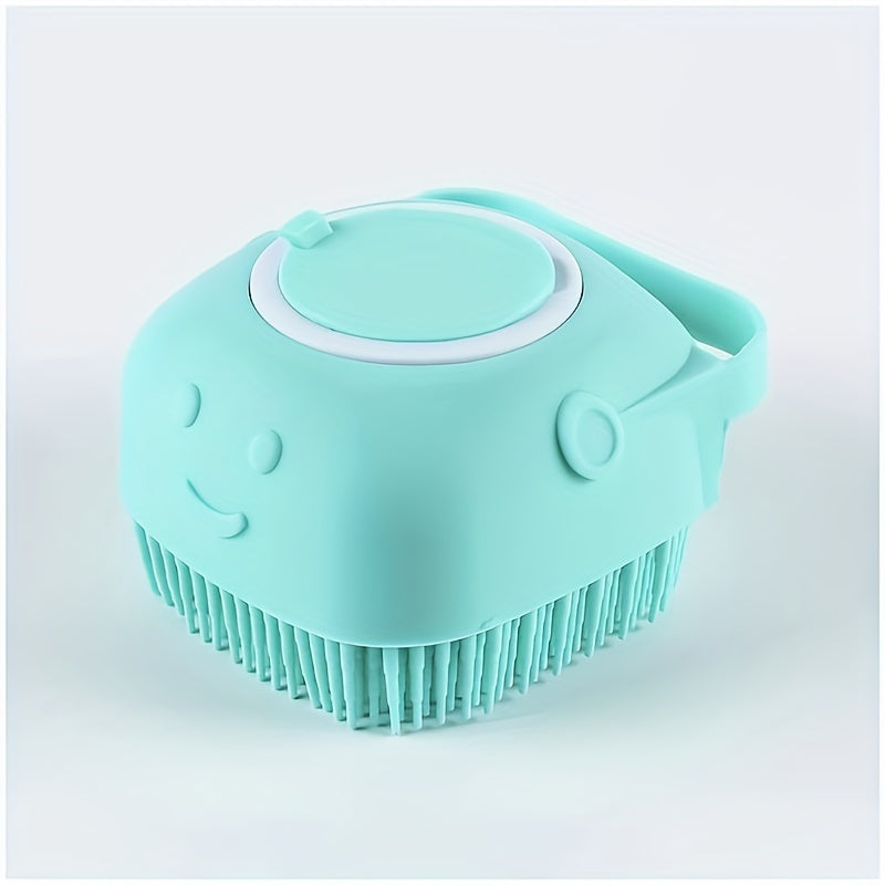 2-in-1 Silicone Pet Grooming and Massage Brush for Dogs & Cats