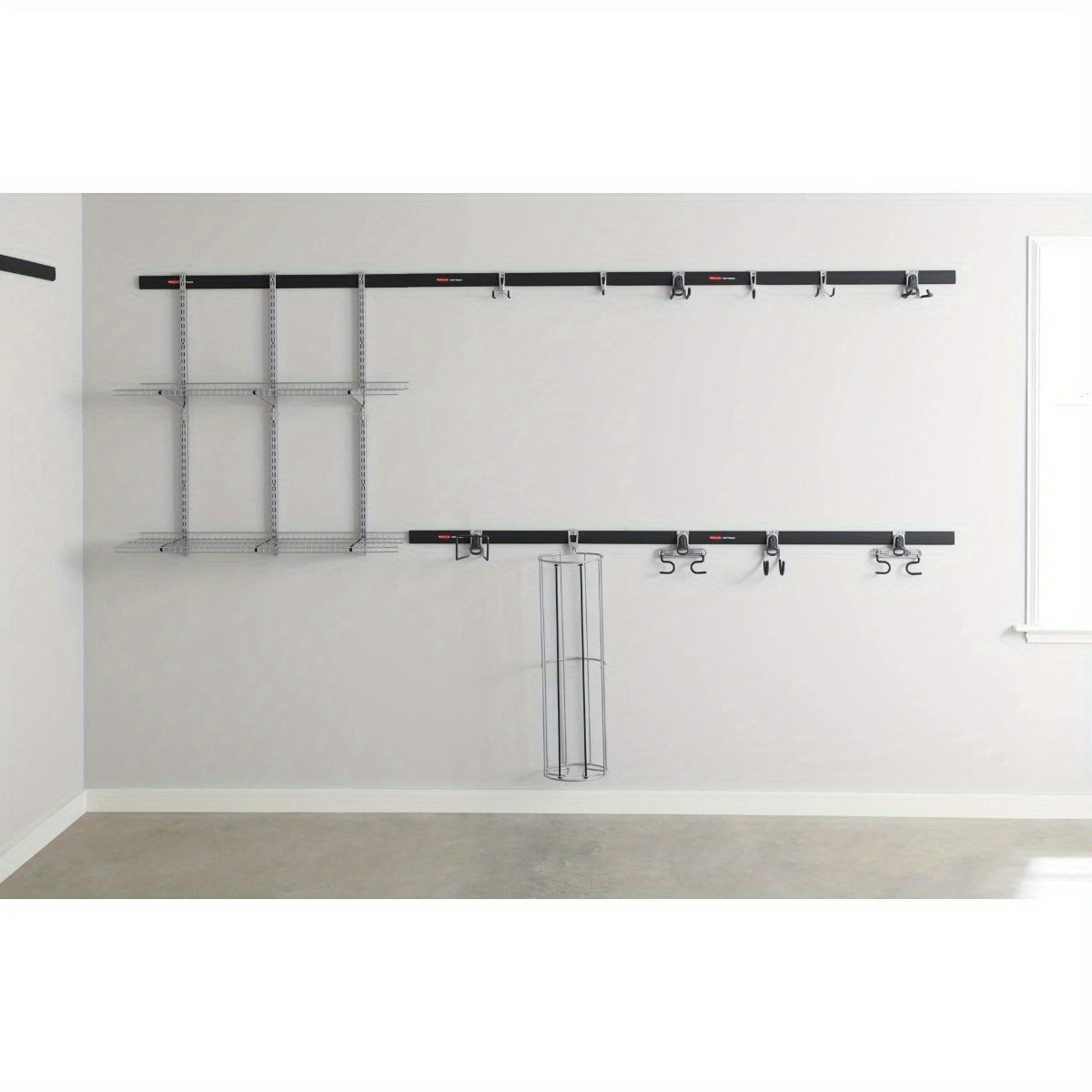 FastTrack Garage Storage Wall Mounted Rail Kit, 2 Pack