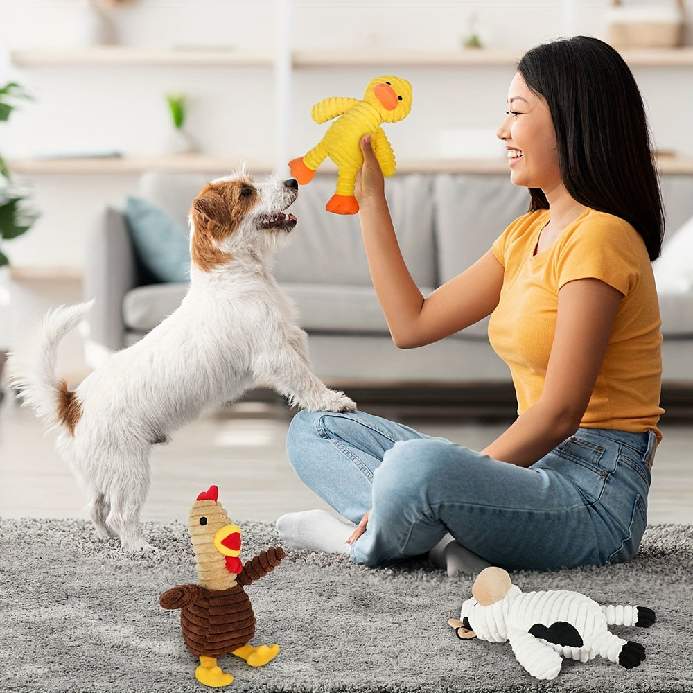 BenBen Dog Toys, Pack Of 5, Plush Dog Squeaky Toys