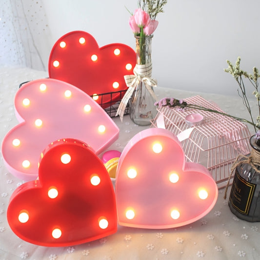 1pc LED Love Lamp Heart Shape Light Small Night Light Christmas Layout Creative Supplies Room Layout, Valentine's Day Christmas & Halloween Decorations