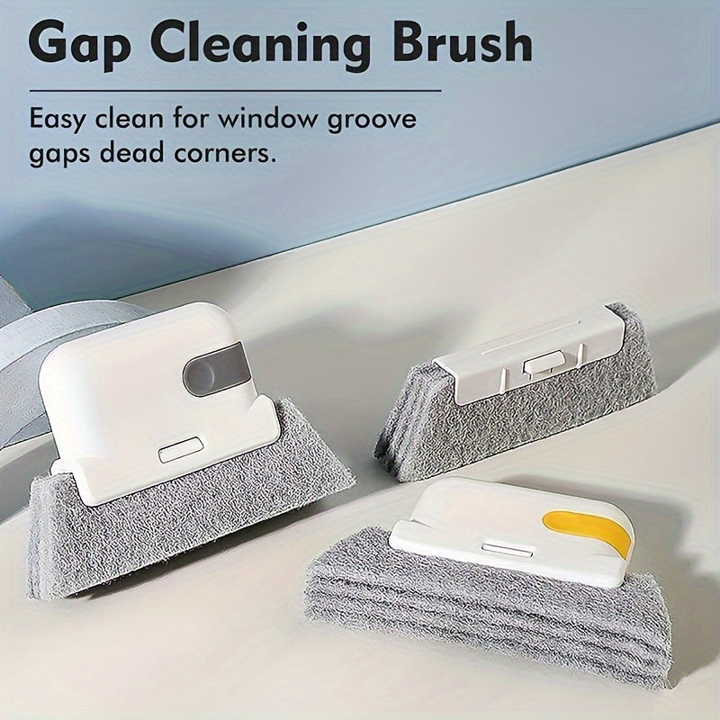 Window Groove Cleaning Brush, 4-piece Household Window And Door Track Cleaning Tool, Magic Window Groove Gap Cleaning Brush, Household Deep Cleaning Tool Kit, Suitable For Tracks, Windowsills, Blinds