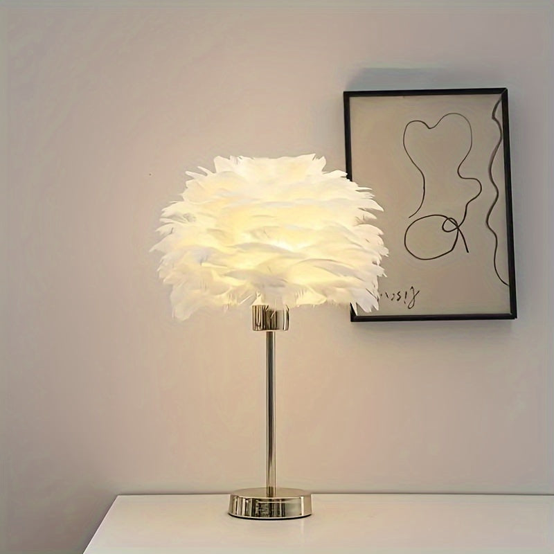 Chic USB-Powered Table Lamp with Dimmable LED Light - Perfect for Bedroom, Living Room & Home Decor | Ideal Holiday Gift