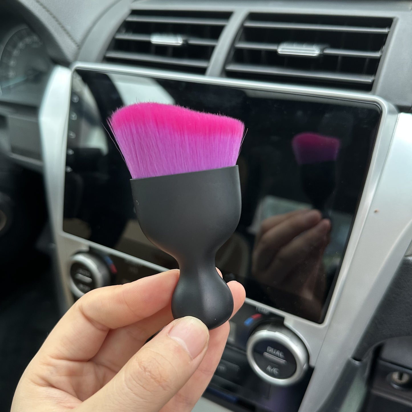 Car Interior Detailing Brush: Air Vent & AC Dust Brush for Cleaning Car Air Conditioner and Interior Surfaces