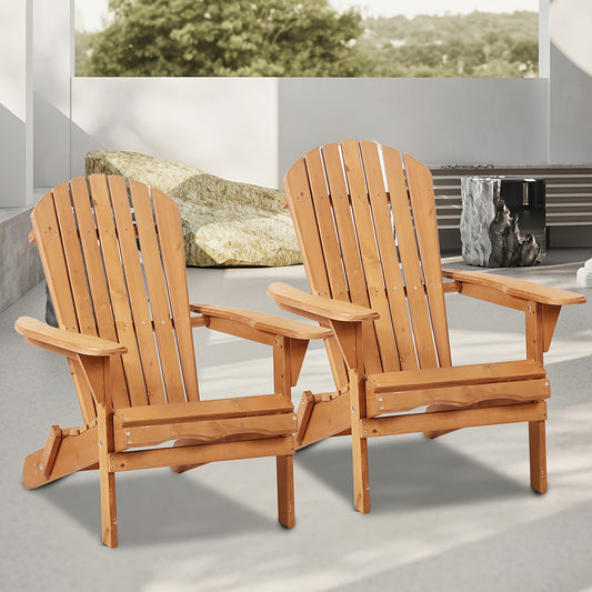 Set Of 2 Adirondack Chairs Wooden Recliner Weatherproof Patio Chairs For Lawn Pool Patio Outdoor Garden Frog Chairs