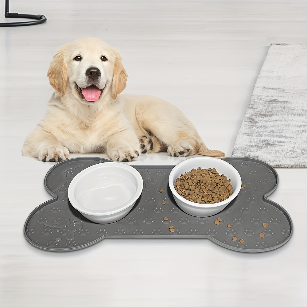 Silicone Dog Feeding Mat with Raised Edges,