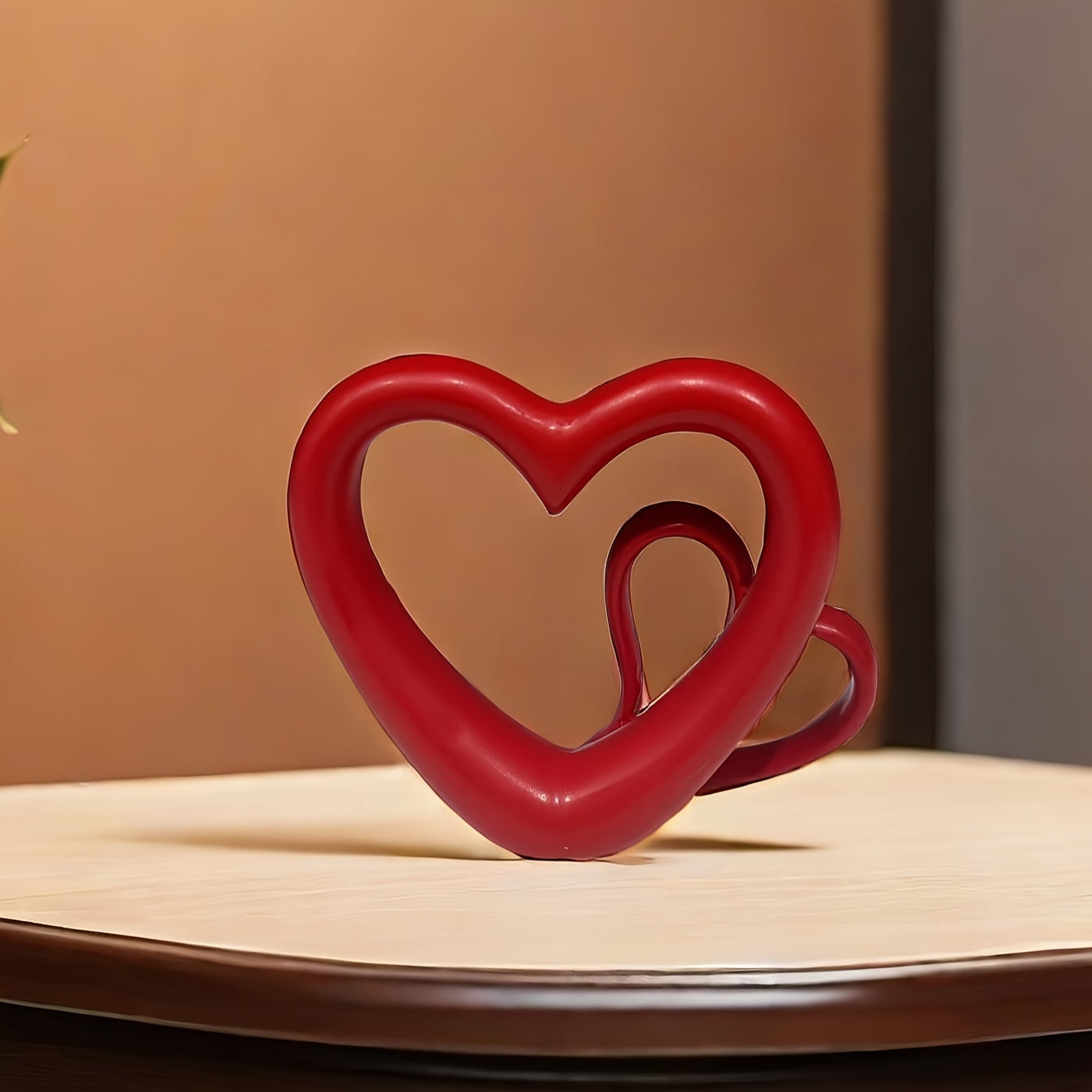 Resin Double Heart Decorative Fixture: Suitable for Indoor and Outdoor Use - Perfect Valentine's Day Gift