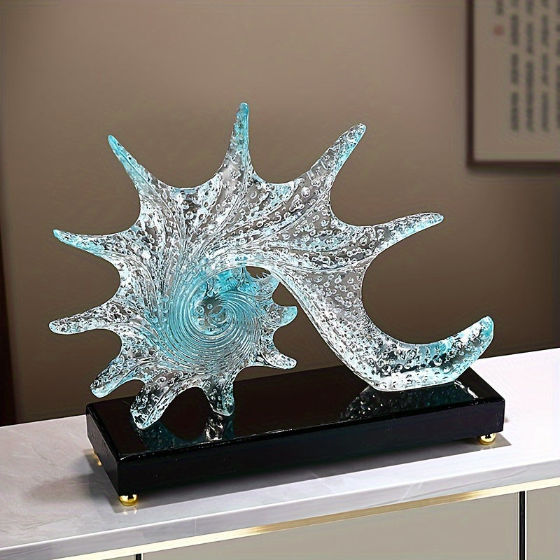 Resin Ocean Star Sculpture: A Modern Home Decor Piece for Your Living Room