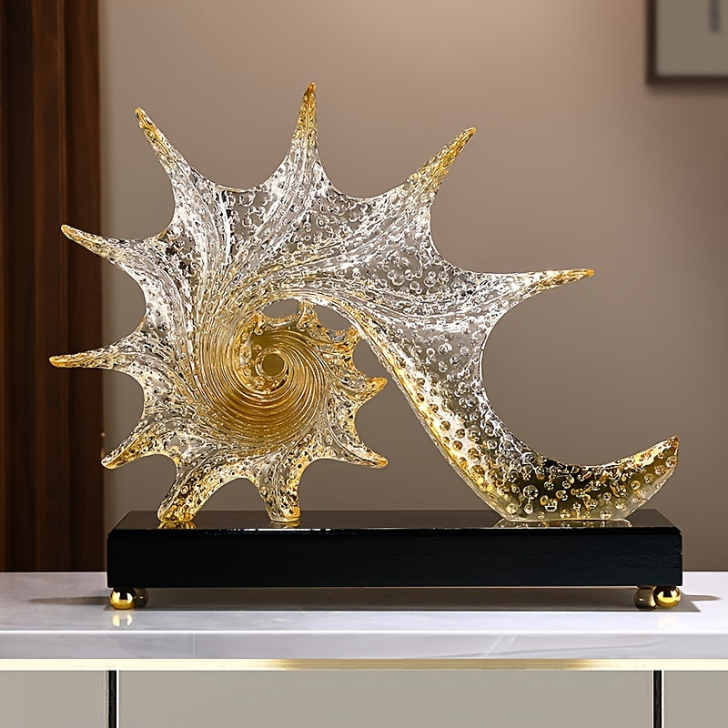 Resin Ocean Star Sculpture: A Modern Home Decor Piece for Your Living Room