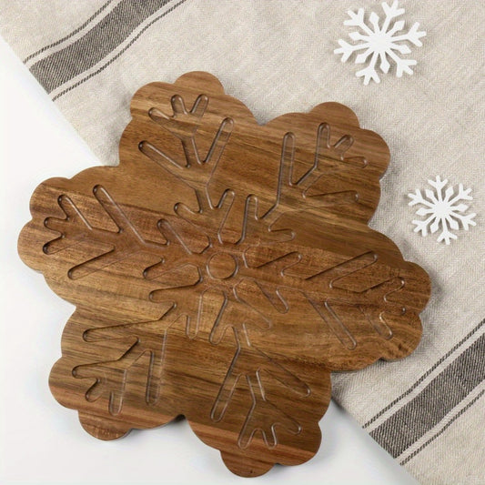 Decorative wood panels, acacia wood panels, 1 piece, snowflake wood panels, gingerbread man wood panels, add a touch of seasonal flavor to the room, sold separately