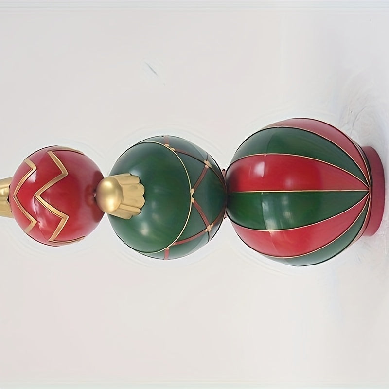 Elegant Classic Stacked Christmas Ball Ornaments - Holiday Decor Set