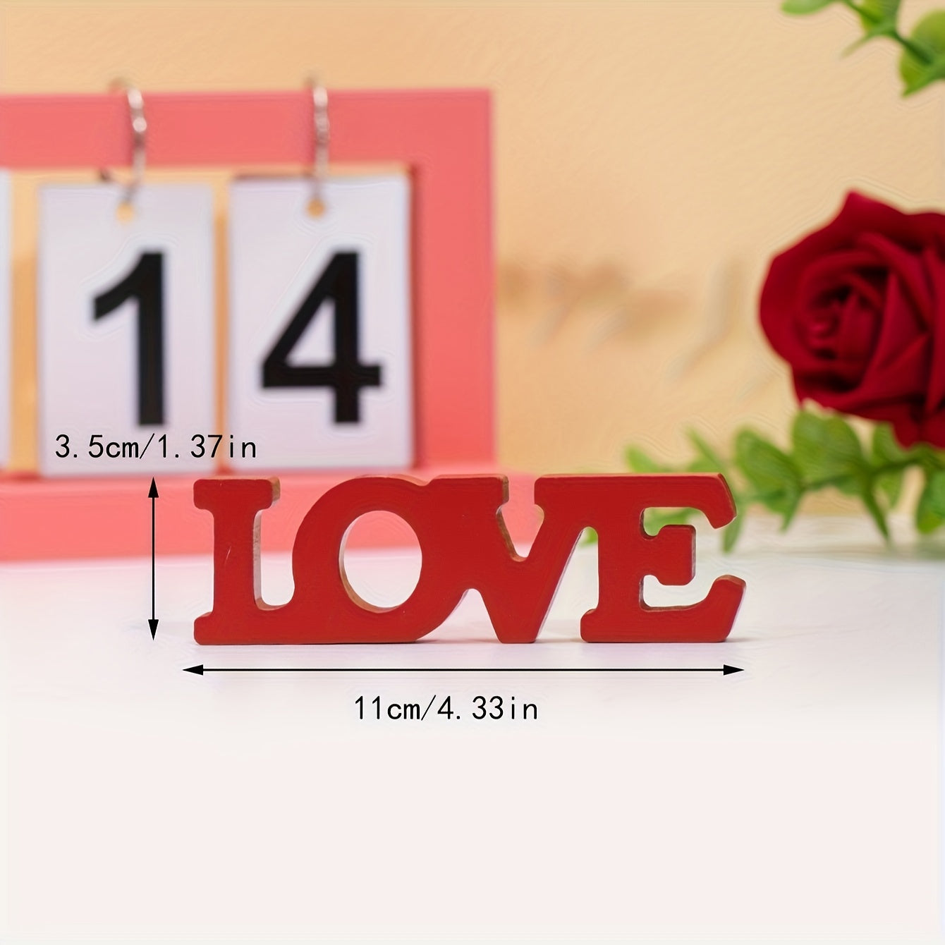 Charming Wooden 'LOVE' Desktop Decor - Ideal for Valentine's Day & Weddings, Adds a Touch of Romance to Any Room