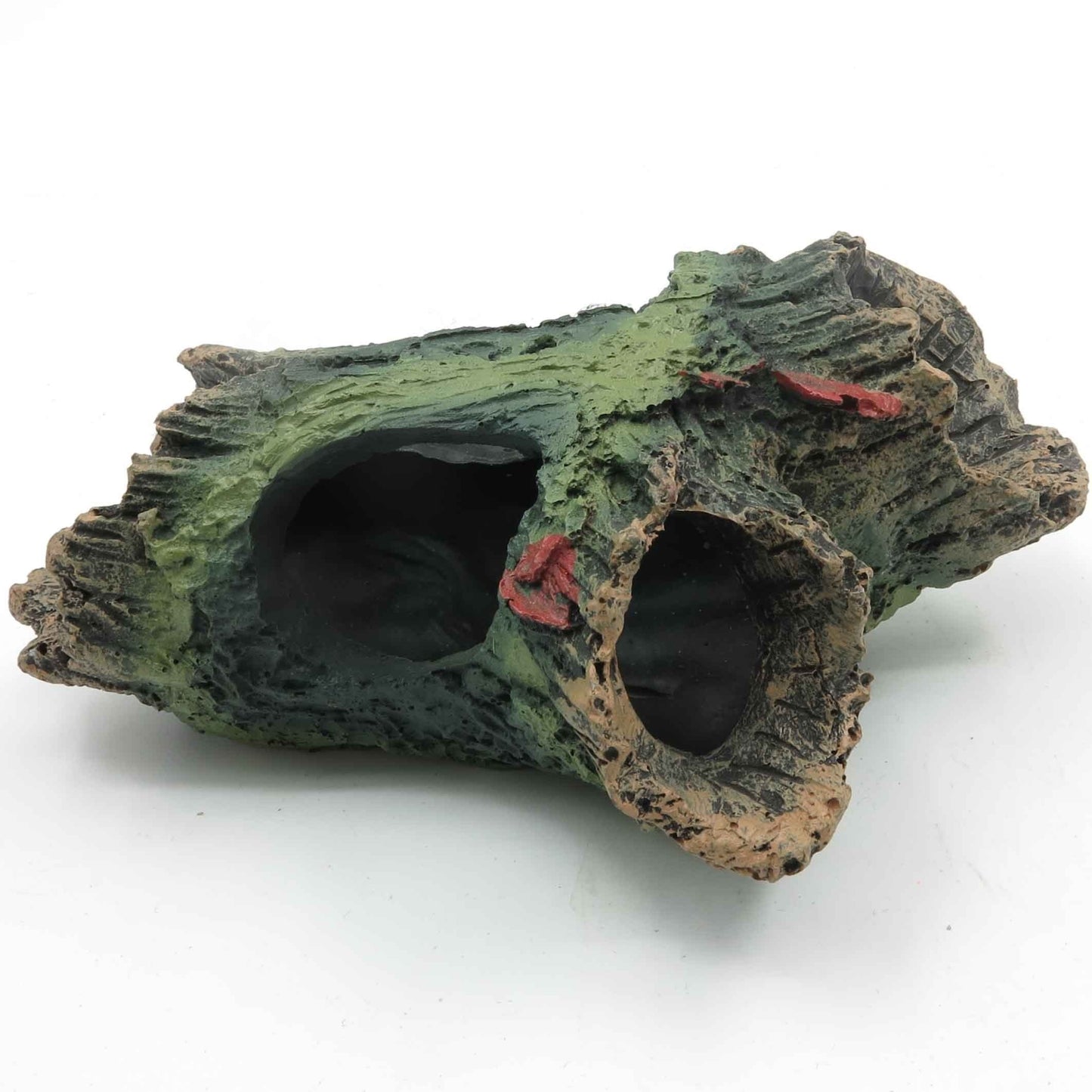 Aquarium Decoration Tree Trunk, Fish Tank Wood With Holes And Hideout Caves, Small Resin Ornament