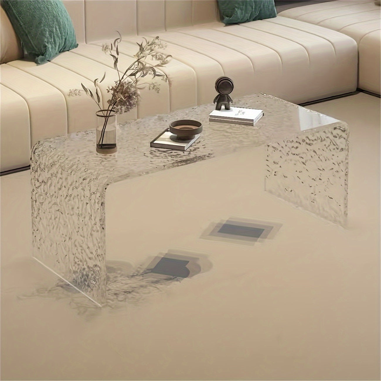 Acrylic Modern and Simple Side Table, Fashionable Coffee Table for Home, Office and Study Room