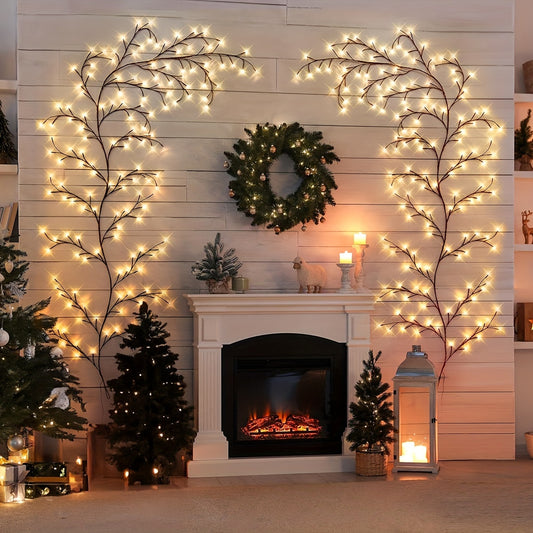 1Pc 72/96LEDS Bendable Willow Vine Lights, 8Modes Rattan Tree Decorative Night Light for Indoor Atmosphere, Perfect for Home Living Room, Party, Festival, and Gift Ideas