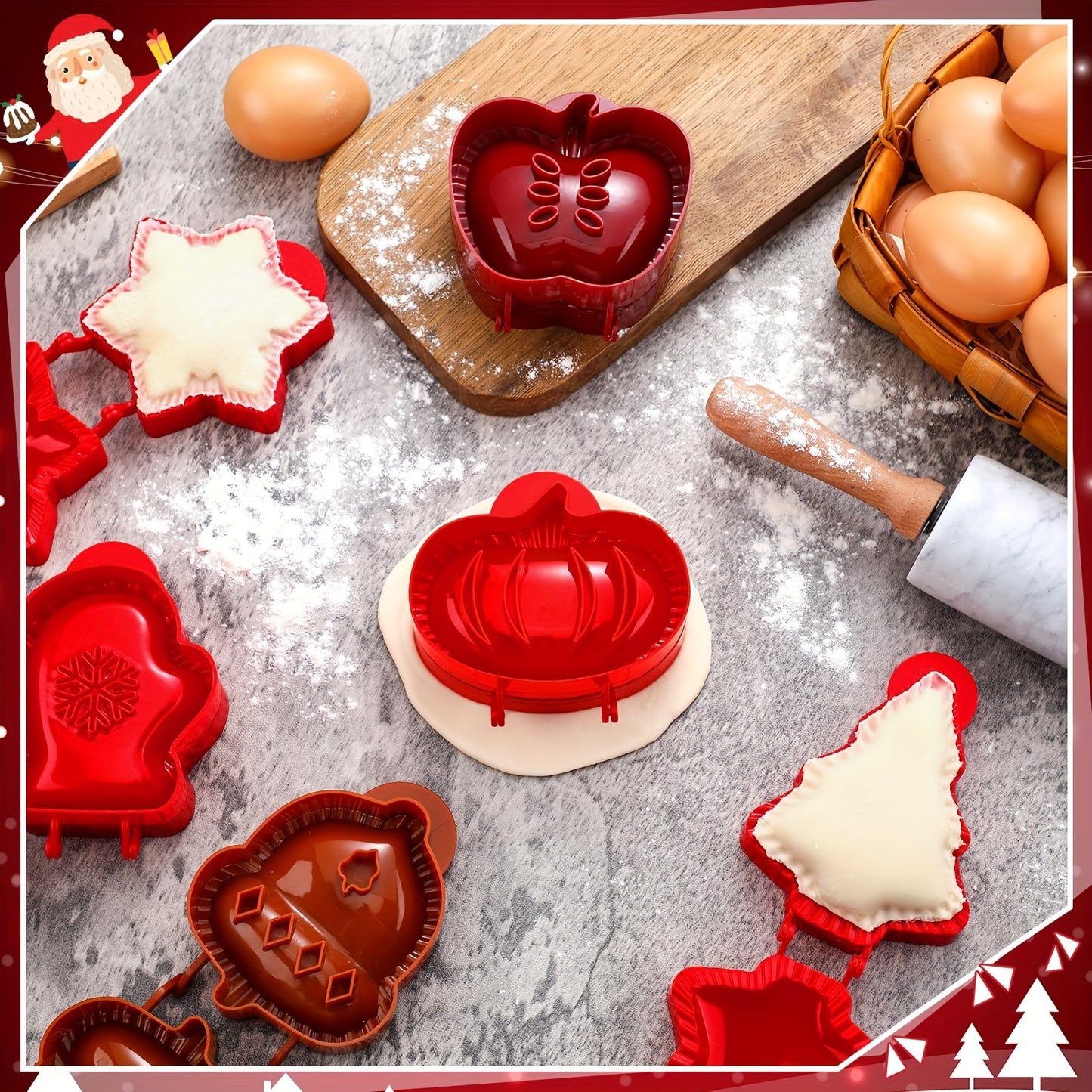 Cross-Border New Products Christmas Cookiemoulds Apple Pie Pie Mold Christmas Cookie Mold