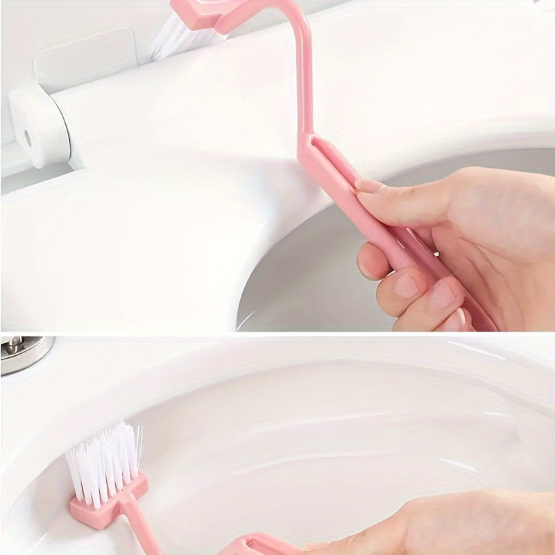 V-Shaped Toilet Brush - Small Corner Cleaning Brush, Household Bathroom Artifact, Wall-Hanging, Manual Power, for Toilet Cleaning