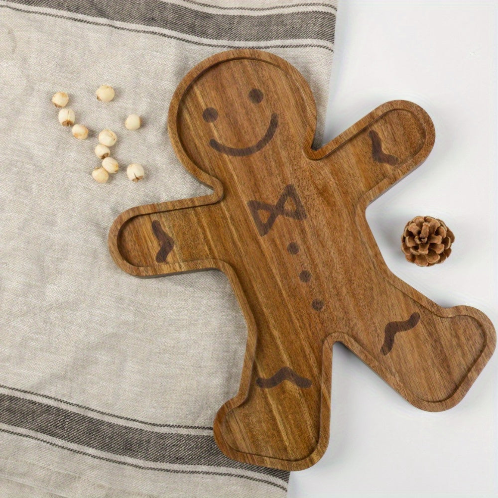 Decorative wood panels, acacia wood panels, 1 piece, snowflake wood panels, gingerbread man wood panels, add a touch of seasonal flavor to the room, sold separately