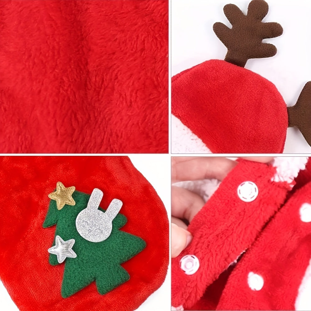 Festive Christmas Dog Costume with Hood - Small to 2XL Breeds