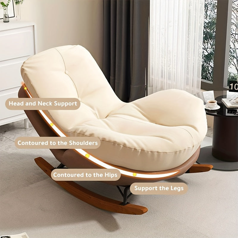 Living Room Indoor Soft Rocking Chair Penguin Rocking Chair Living Room Light Luxury Lazy Sofa Single Rocking Chair Lounge Chair Simple Modern Home Balcony Leisure