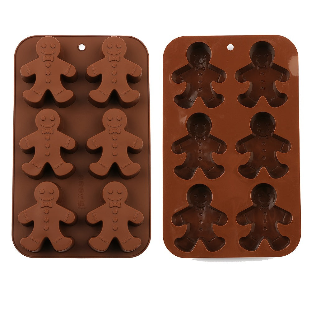 Christmas Gingerbread for Man Silicone Mold - Versatile for Candles, Cakes, Soaps & Resin Crafts - Perfect for Holiday Baking & Decorations