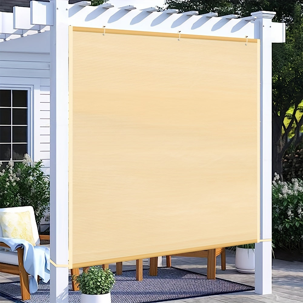 1 PC 6 ft. x 5 ft. Adjustable Wheat Garden Shade Fabric Vertical Side Wall Panel for Patio/Pergola/Window