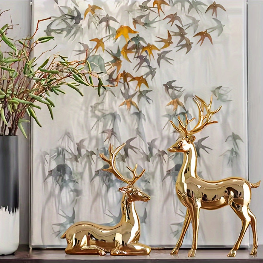 Charming Resin Reindeer Figurine - Perfect for Christmas & Holiday Decor, Versatile for Any Room