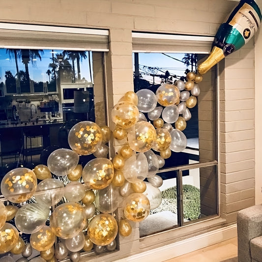 88pcs Shimmering Champagne Bottle Balloon Garland Arch Kit