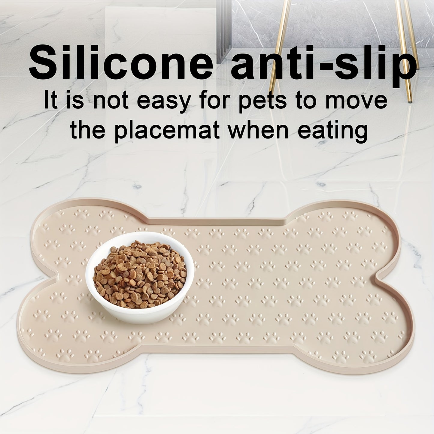 Silicone Dog Feeding Mat with Raised Edges,