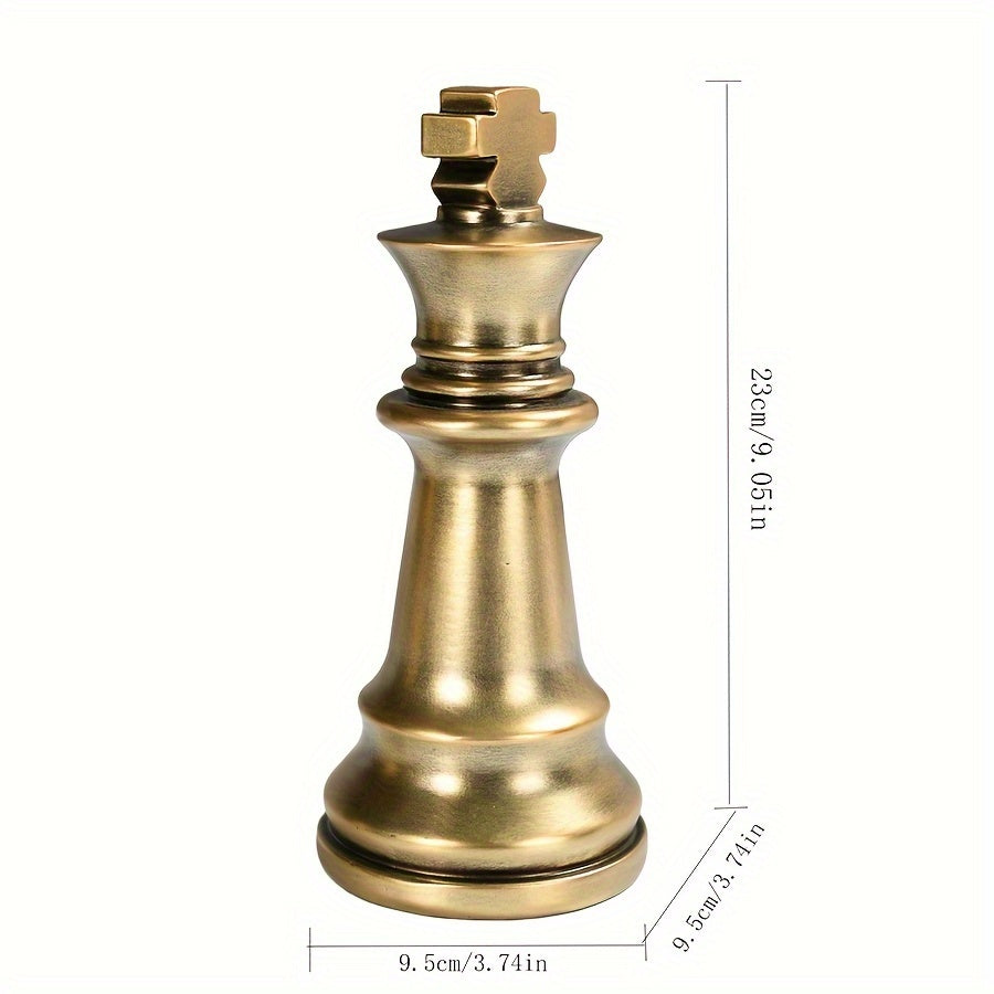 Resin Chess King Decorative Piece: Suitable for Indoor and Outdoor Use, Perfect for Christmas Decorating