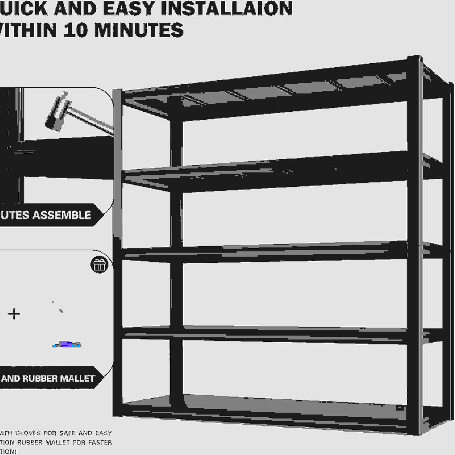 3000 Lbs Heavy Duty Rack Garage Shelf 5 Layers Full Metal Partition Shelf Double Layer Thickened Iron Rack Used For Warehouse Basement Large Items Placement