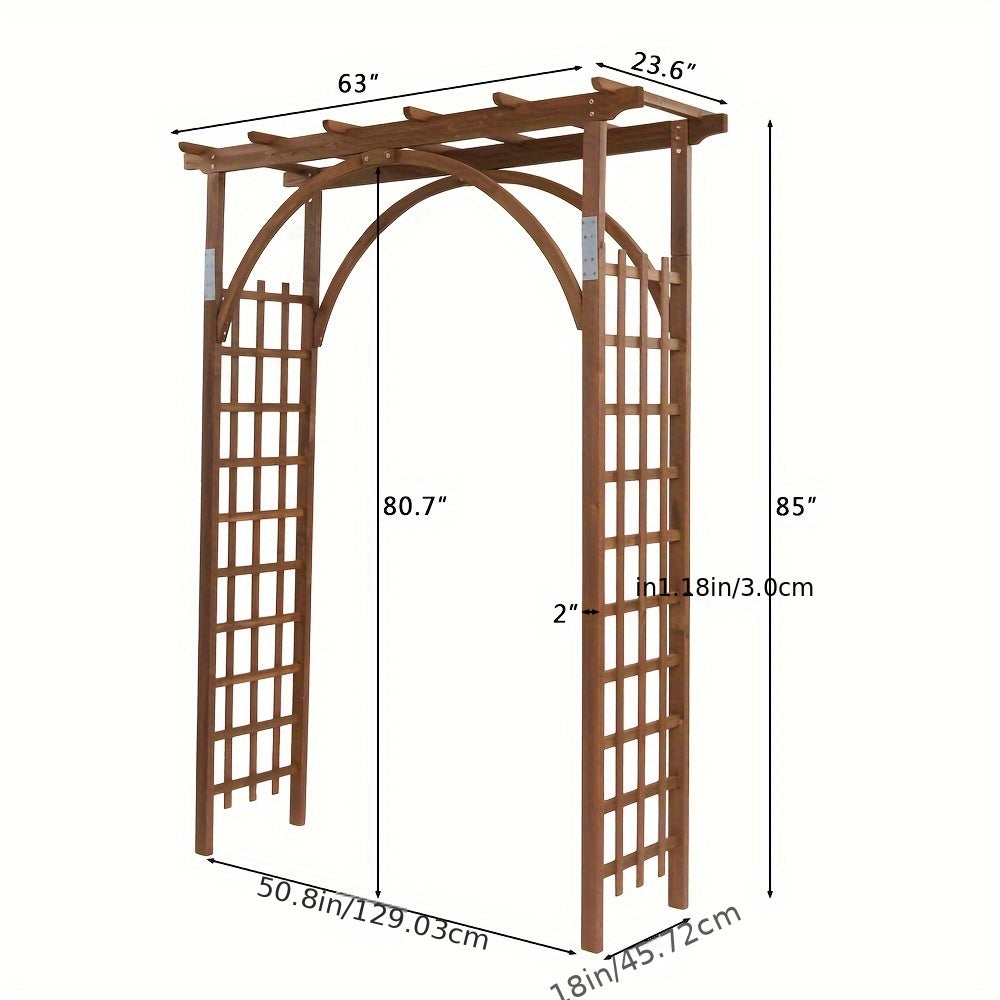 Dark Brown Garden Arch, Beautiful and Practical Design