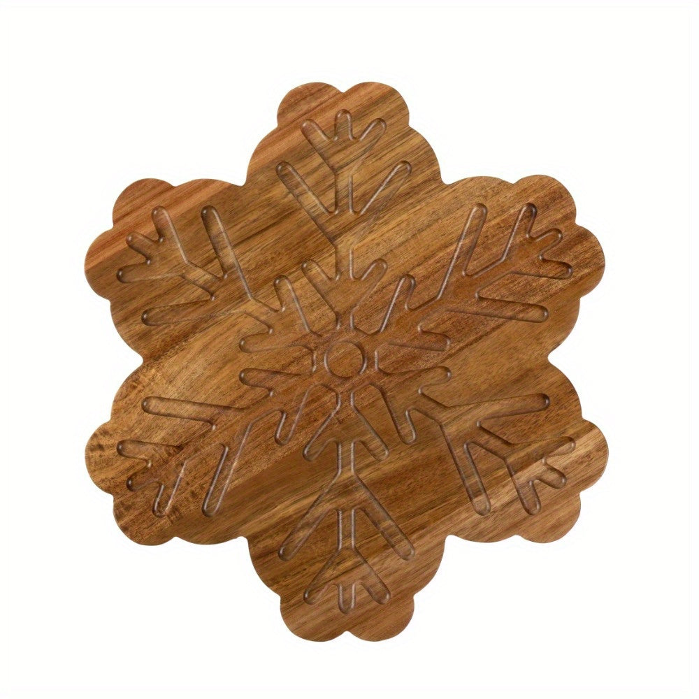 Decorative wood panels, acacia wood panels, 1 piece, snowflake wood panels, gingerbread man wood panels, add a touch of seasonal flavor to the room, sold separately