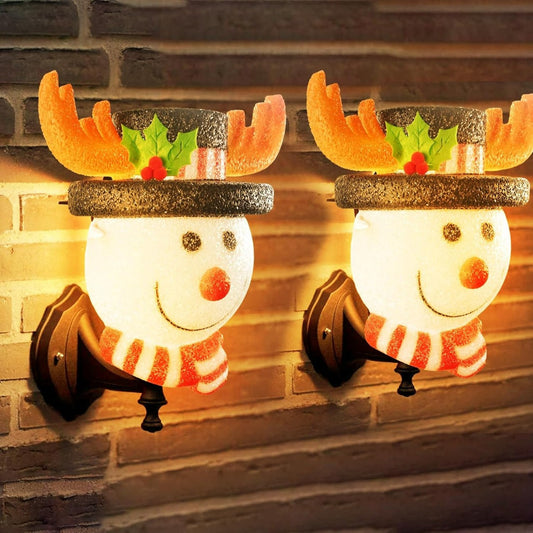 2 Pcs Christmas Porch Light Covers for The Holidays, Indoor and Outdoor Decorations for Porch Lights, Garage Lights, Front Doors, Yards, Gardens, Posts, Large Lamps, Showcasing Cheerful Snowman Des