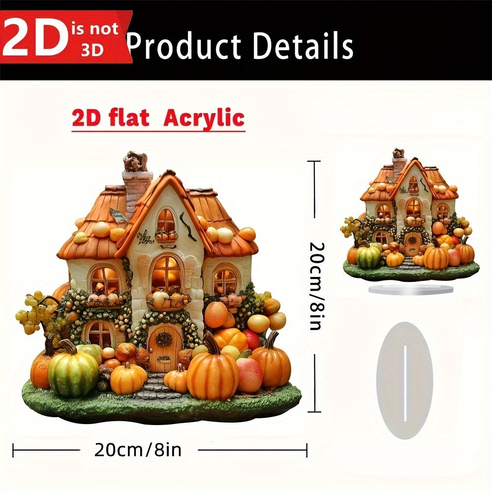 1PC 2D Bohemian Style Pumpkin House Decor Perfect for Home Office or Café Display Ideal Thanksgiving Decoration Touch for Cozy Vibes and Seasonal Charm